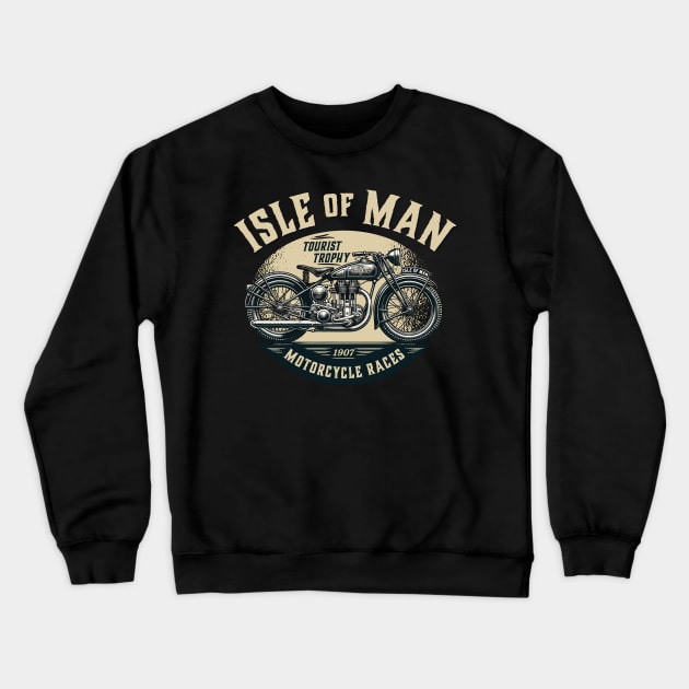 Isle of Man TT Motorcycle Racing Crewneck Sweatshirt by Graphic Duster